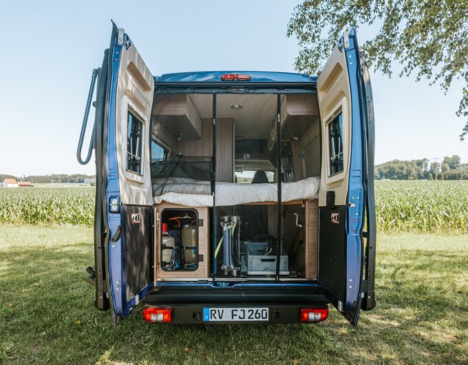 Mosquito netting rear Fiat camper van Ducato
