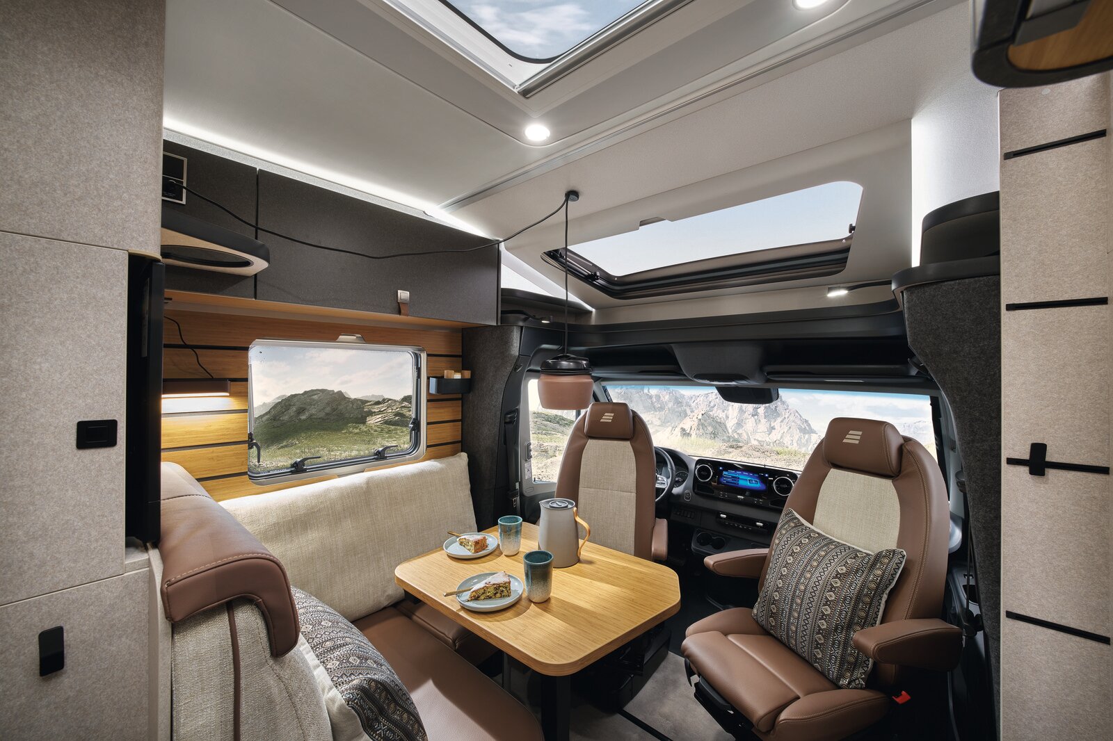 The new couch headrests give the whole seating area an even more lounge-like feel.