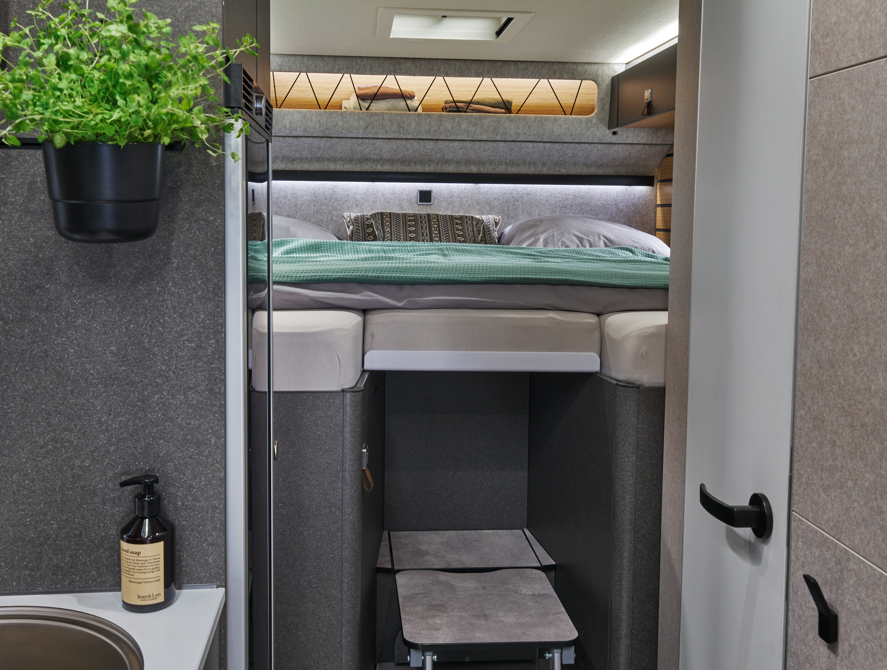 Although the sleeping area is right next to the bathroom, it still provides the privacy you want.